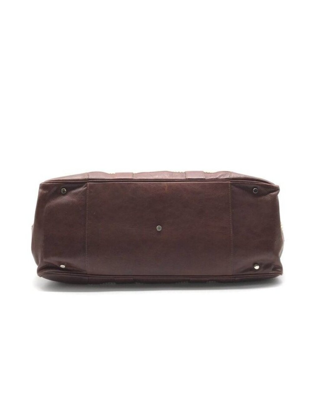 Brunello Cucinelli Weekender Country Hand Boston Leather Corduroy Travel Bag - Picture 4 of 10